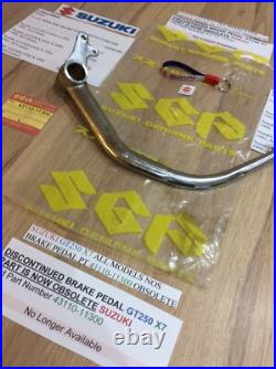 Suzuki GT250 X7 E EN NOS REAR BRAKE PEDAL ASSEMBLY NEW IN BAG PT 43110-11300