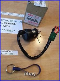 Suzuki GT250 X7 GT200 X5 GP100 GP125 nos ignition switch assembly 37110-28657 Suzuki GT250 X7 GT200 X5 GP100 GP125 nos ignition switch assembly 37110-28657