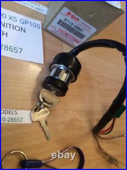 Suzuki GT250 X7 GT200 X5 GP100 GP125 nos ignition switch assembly 37110-28657 Suzuki GT250 X7 GT200 X5 GP100 GP125 nos ignition switch assembly 37110-28657