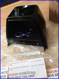 Suzuki GT250 X7 NOS all models Seat Tail unit in Black Gloss pt 45510-11300-019 Suzuki GT250 X7 NOS all models Seat Tail unit in Black Gloss pt 45510-11300-019