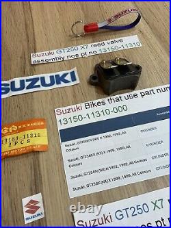 Suzuki GT250 X7 all models REED VALVE ASSEMBLY nos pt 13150-11310 with parts tag