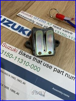 Suzuki GT250 X7 all models REED VALVE ASSEMBLY nos pt 13150-11310 with parts tag