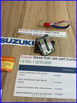 Suzuki GT250 X7 all models REED VALVE ASSEMBLY nos pt 13150-11310 with parts tag