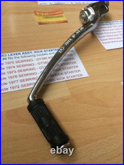 Suzuki GT380 72-77 nos kickstart assembly with' S' rubber + bolt 26300-33003