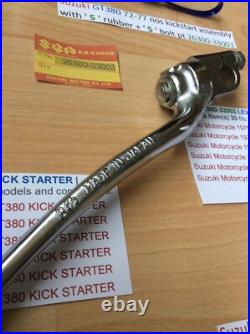 Suzuki GT380 72-77 nos kickstart assembly with' S' rubber + bolt 26300-33003