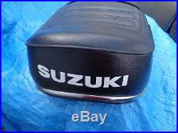 Suzuki GT380 seat nos with brackets chrome trim
