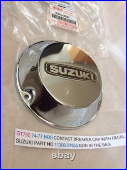 Suzuki GT750 72-77 JKLMAB NOS CONTACT BREAKER CAP WithDECAL 11300-31830 OBSOLETE Suzuki GT750 72-77 JKLMAB NOS CONTACT BREAKER CAP WithDECAL 11300-31830 OBSOLETE