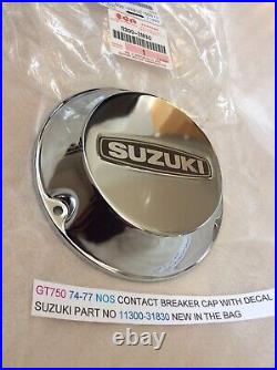 Suzuki GT750 72-77 JKLMAB NOS CONTACT BREAKER CAP WithDECAL 11300-31830 OBSOLETE