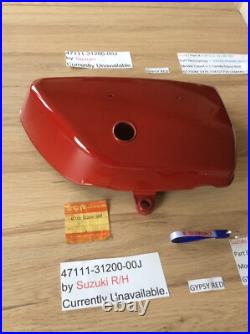 Suzuki GT750 NOS RIGHT SIDE PANEL CANDY GYPSY RED PT NO 47111-31200-00J