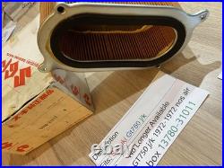 Suzuki GT750 j/k 1972-1972 nos air filter in box 13780-31011 Genuine ObsoleteSuz