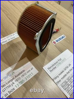 Suzuki GT750 j/k 1972-1972 nos air filter in box 13780-31011 Genuine ObsoleteSuz