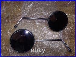 Suzuki GT, T, mirrors pair mirror left right M8 with S, 2x spacers M8 to M10 NOS