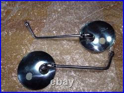 Suzuki GT, T, mirrors pair mirror left right M8 with S, 2x spacers M8 to M10 NOS