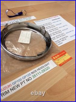 Suzuki Gp100 Gp125 Nos Headlight Rim New Pt No 35111-29320