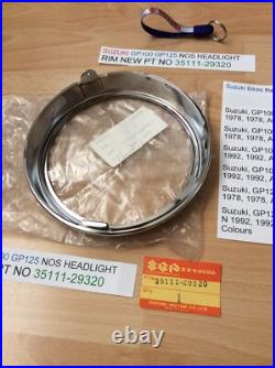 Suzuki Gp100 Gp125 Nos Headlight Rim New Pt No 35111-29320