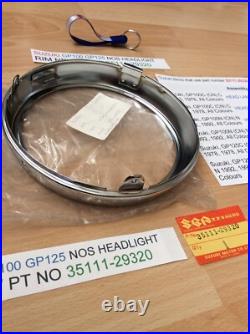 Suzuki Gp100 Gp125 Nos Headlight Rim New Pt No 35111-29320 Suzuki Gp100 Gp125 Nos Headlight Rim New Pt No 35111-29320