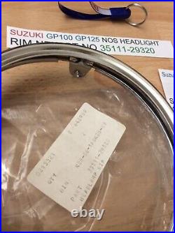 Suzuki Gp100 Gp125 Nos Headlight Rim New Pt No 35111-29320