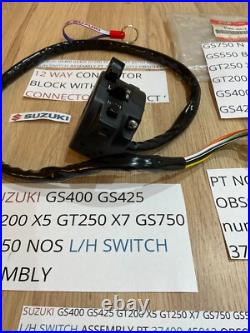 Suzuki Gs400 Gs425 Gt200 X5 Gt250 X7 Gs750 Gs550 Nos L/h Switch Ass 37400-45012