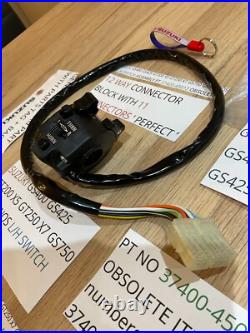 Suzuki Gs400 Gs425 Gt200 X5 Gt250 X7 Gs750 Gs550 Nos L/h Switch Ass 37400-45012