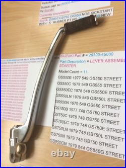 Suzuki Gs550 Gs750 Gs850 Nos Kickstart Assembly Pt No 26300-45000 New Nice