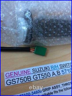 Suzuki Gs750 Gt550 76-77 A+b Nos Throttle Grip Assembly Pt 57100-34600 Perfect