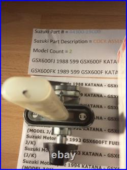 Suzuki Gsx600 Katana Gsx600 Ft 1988-1996 Nos Fuel Petcock Pt No 44300-19c00 New