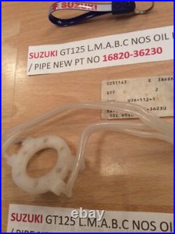 Suzuki Gt125 74-78 All Nos Oil Hose Oil Pipe No 2 With Tag Pt 16820-36230 New