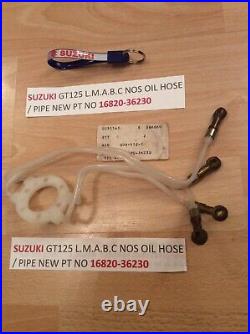 Suzuki Gt125 74-78 All Nos Oil Hose / Oil Pipe No 2 With Tag Pt No 16820-36230