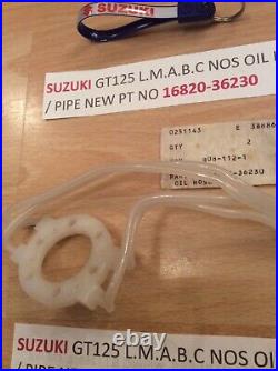 Suzuki Gt125 74-78 All Nos Oil Hose / Oil Pipe No 2 With Tag Pt No 16820-36230