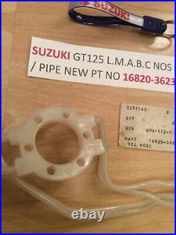 Suzuki Gt125 74-78 All Nos Oil Hose / Oil Pipe No 2 With Tag Pt No 16820-36230