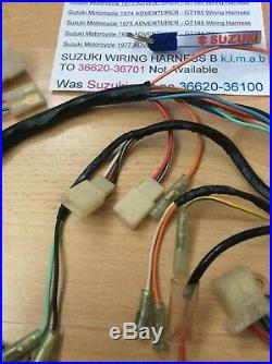 Suzuki Gt185 K. L. M. A. B 73-77 Nos Wiring Harness / Loom New Pt No 36620-36100