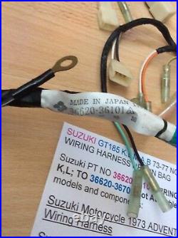 Suzuki Gt185 K. L. M. A. B 73-77 Nos Wiring Harness / Loom New Pt No 36620-36101