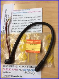 Suzuki Gt185 K. L. M. A. B Nos Battery Cable New In Bag With Tag Pt No 36861-36100