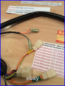 Suzuki Gt185 Klmab 73-77 Nos Wiring Harness New Pt No 36610-36100 36610-36102
