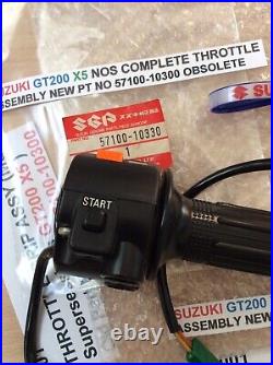 Suzuki Gt200 X5 Nos Throttle Grip Assembly Pt No 57100-10300 New Nice Obsolete