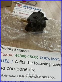 Suzuki Gt250 Abc 76-78 Gt500 A + B 76-77 Nos Fuel Cock Assembly 44300-15600 New
