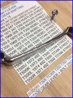 Suzuki Gt250 T250 T350 T305 Tc305 T500 Gt500 Nos Gear Lever 25600-18001 + Bolt