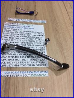 Suzuki Gt250 T250 T350 T305 Tc305 T500 Gt500 Nos Gear Lever 25600-18001 + Bolt