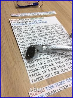 Suzuki Gt250 T250 T350 T305 Tc305 T500 Gt500 Nos Gear Lever 25600-18001 + Bolt