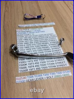 Suzuki Gt250 T250 T350 T305 Tc305 T500 Gt500 Nos Gear Lever 25600-18001 + Bolt