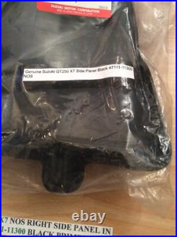 Suzuki Gt250 X7 Nos Right Side Panel In Bag Pt No 47111-11300 Black Primer New