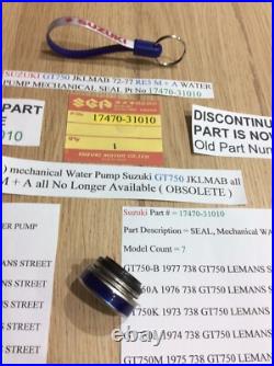 Suzuki Gt750 72-77 Jklmab Re5 M + A Nos Water Pump Mechanical Seal 17470-31010