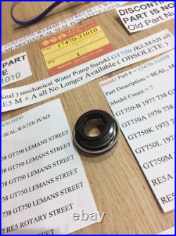 Suzuki Gt750 72-77 Jklmab Re5 M + A Nos Water Pump Mechanical Seal 17470-31010