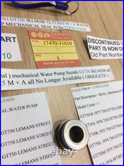 Suzuki Gt750 72-77 Jklmab Re5 M + A Nos Water Pump Mechanical Seal 17470-31010