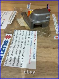 Suzuki Gt750 J. K. L. M. A. B 72-77 Nos Oil Pump Cover Pt No 11411-31001 With Tag New