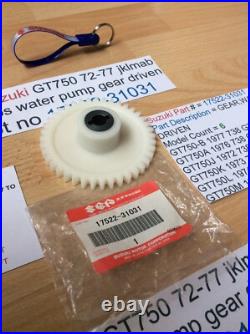 Suzuki Gt750 J. K. L. M. A. B 72-77 Nos Water Pump Gear Pt No 17522-31031 With Tag