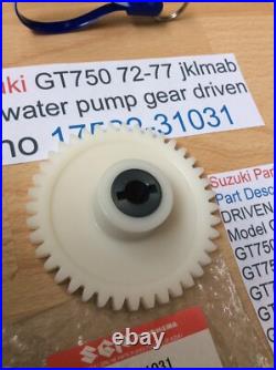 Suzuki Gt750 J. K. L. M. A. B 72-77 Nos Water Pump Gear Pt No 17522-31031 With Tag Suzuki Gt750 J. K. L. M. A. B 72-77 Nos Water Pump Gear Pt No 17522-31031 With Tag