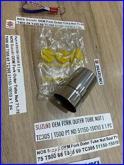 Suzuki NOS Fork Outer Tube Nut 71-75 T500 68 T305 69 TC305 51150-15010 x 1 pc