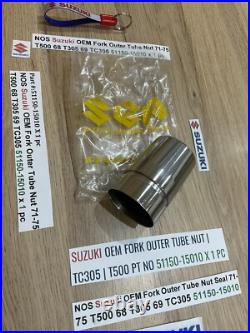 Suzuki NOS Fork Outer Tube Nut 71-75 T500 68 T305 69 TC305 51150-15010 x 1 pc
