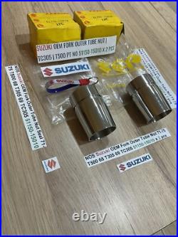 Suzuki NOS Fork Outer Tube Nut 71-75 T500 68 T305 69 TC305 51150-15010 x 2 pcs